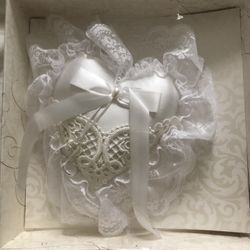 Ring Bearer Lace Heart Pillow