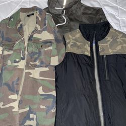 3 Camo Print Sweater/ Jackets