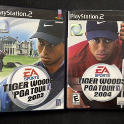 Tiger Woods PGA Tour 2003 & Tour 2004 (PlayStation 2, 2003) 2 Game Bundle
