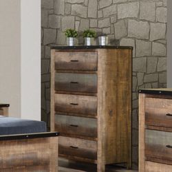 Sembene 5-Drawer Chest Antique Multi-Color- Lowest Prices Ever!