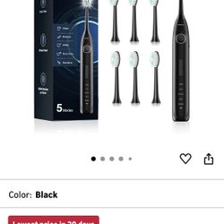 🆕 In 📦 Electric Toothbrush,Sonic Rechargeable with Smart Timer5️⃣Modes6️⃣Brush Heads IPX7Waterproof40,000VPM Motor6️⃣Hours Fast Charge for1️⃣0️⃣0️⃣D