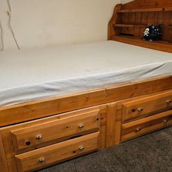 Full Size Captain Bed With Lots Of Storage!!
