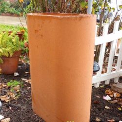 Pot Terracotta Oval Pot 24" T X 17" D X 9" W