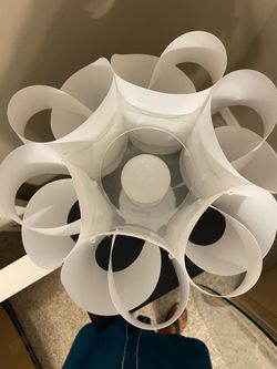 Table lamps with plastic shade