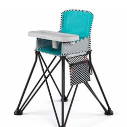 Bright Starts by Summer Pop ‘n Dine SE Highchair, Sweet Life Edition, Aqua Sugar 