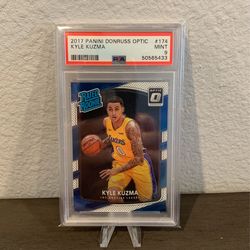2017-18 Panini Donruss Optic Kyle Kuzma Rookie Card - PSA 9