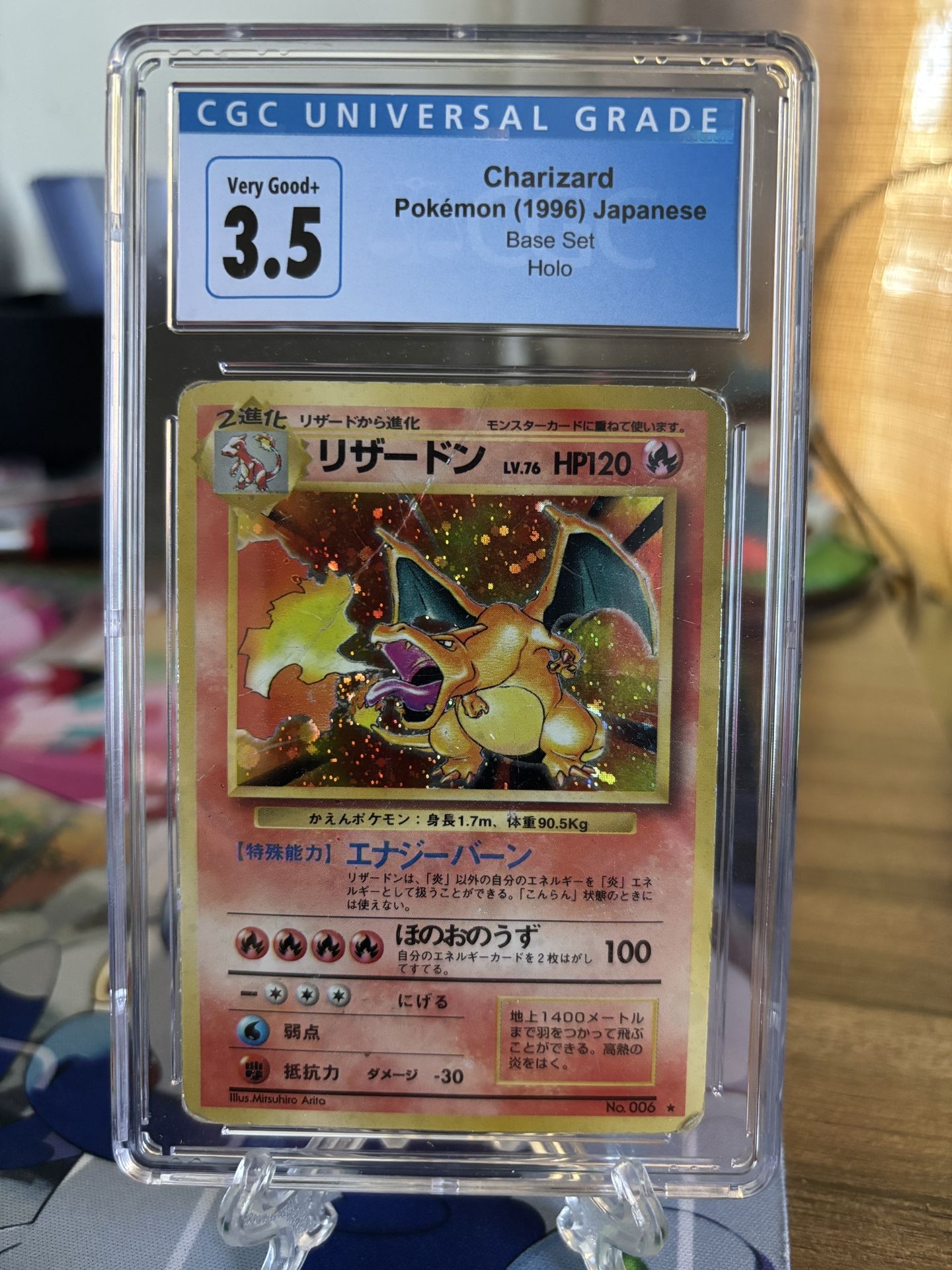 CGC 3.5 Charizard #6 (1996) Pokemon Base Set Japanese
