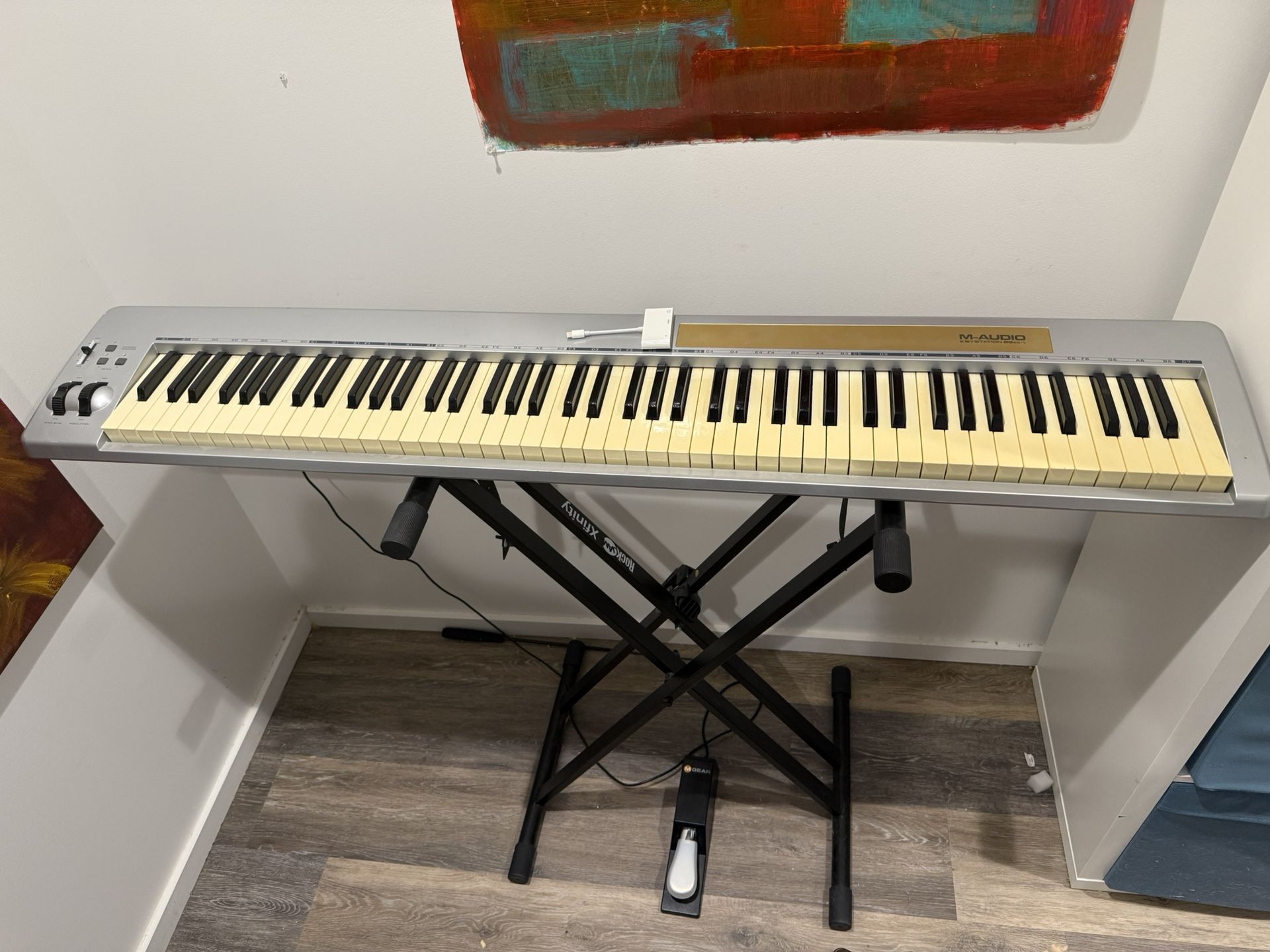 M-Audio oxygen-88 Key Midi Keyboard, Stand, Pedal.