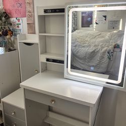 White Vanity Desk