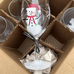 Christmas wine glasses