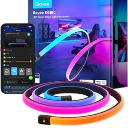 Govee RGBIC LED Neon Rope Light For Desks 9.8ft ( Brand New, Never Used ) For $25