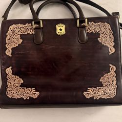 New Hidesign Wild West genuine leather tote/briefcase bag with tags