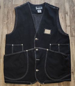 Vintage Karl Kani JNCO style denim  Utility vest Black 2XL fit (Large)