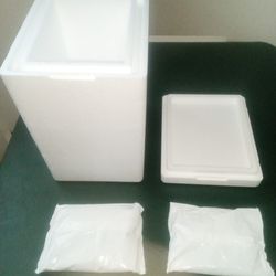 New 2 -12pk Styrofoam Coolers w/2 Ice Packs In Each Cooler. 10$each  CASH