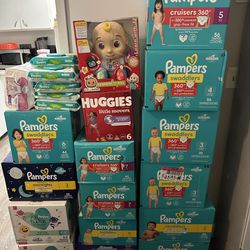 HUGGIES WIPES , DIAPERS AND MORE