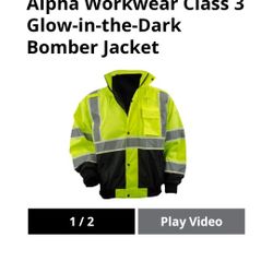 Workwear Class 3 Glow-in-the-Dark Bomber Jacket

