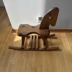 Wooden Rocking Horse Toddler Toy, Amish-Made