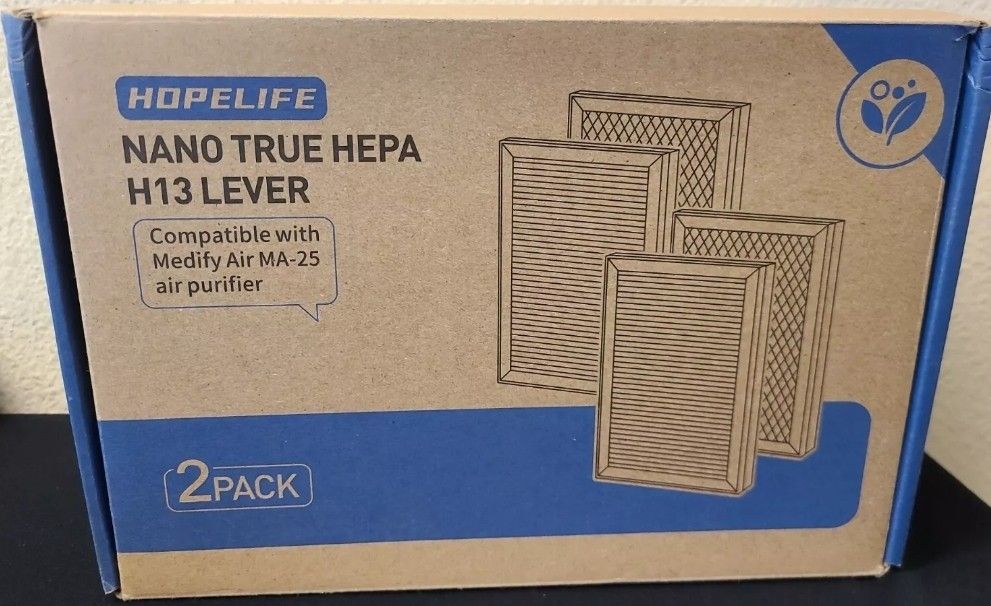 Hopelife Nano True HEPA H13 Replacement Filter Compatible With Medify Air MA-25