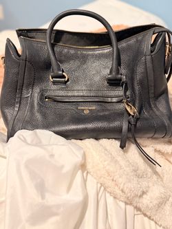 Michael Kors Black Leather Satchel Handbag