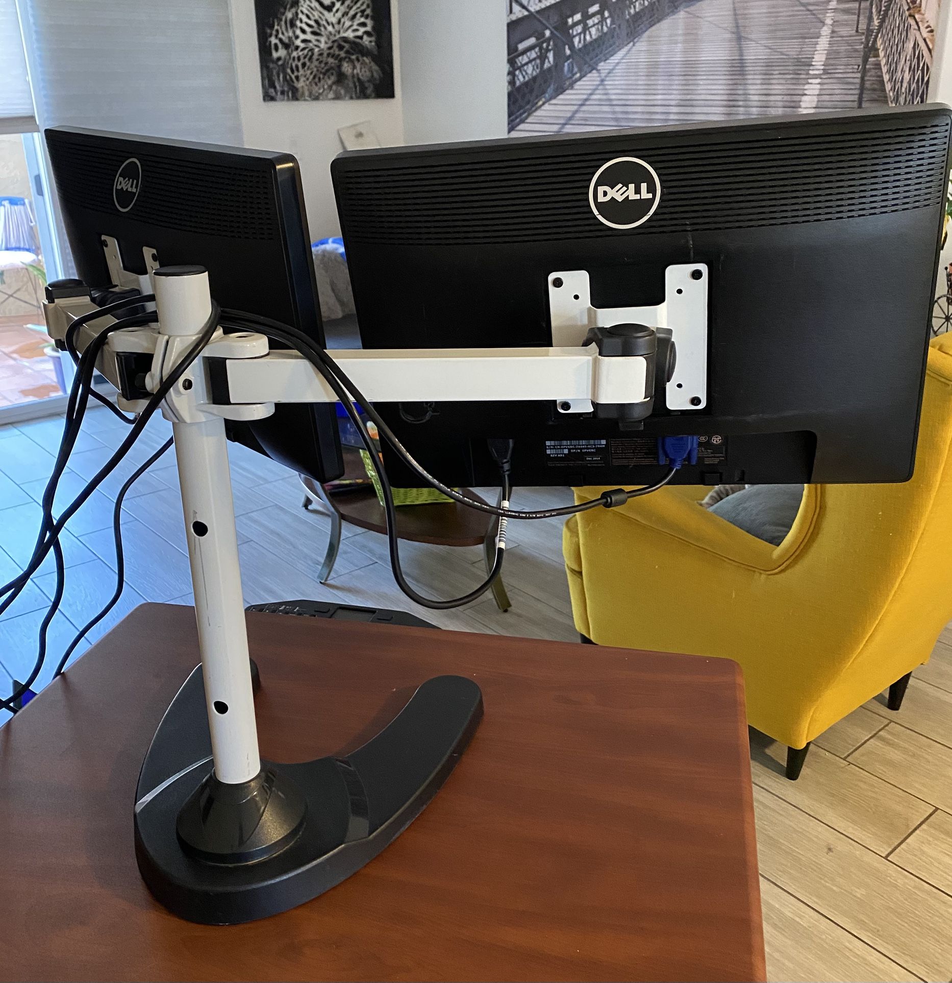 Dual Dell P1913b LED LCD Monitor- 19"  VGA and display port.  Nothing wrong