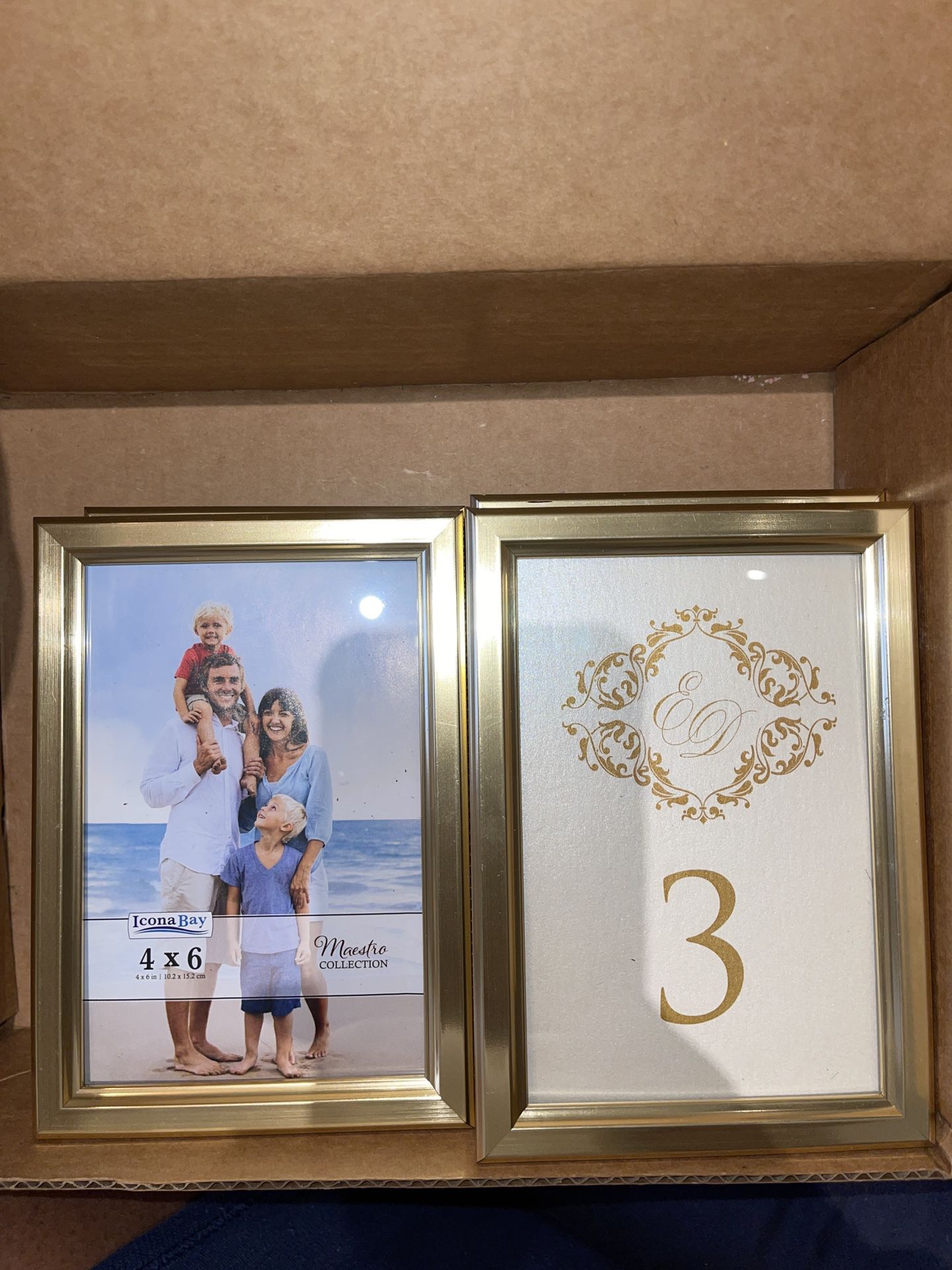 Icona Bay 4x6 Picture Frames Set (Gold, 12 Pack), Classy Contemporary Style, Maestro Collection