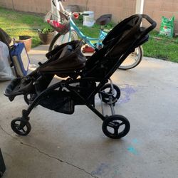 Double Seat Baby Stroller 