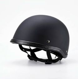 Matte Black Half Shell Motorcycle Helmet