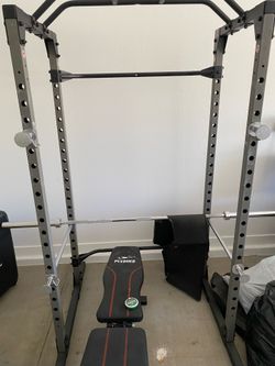 Complete Garage Gym — 465 lbs Plates, Rack, Bench & Bars