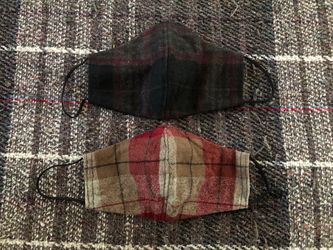 Pendelton Plaid Face Masks Wool 2x New