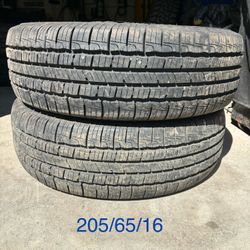 (2) - 205/65/16 Goodyear Reliant All-Season Tires