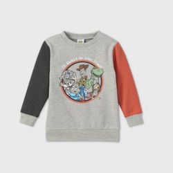 Toddler Boys' Toy Story 4 Fleece Crew Sweatshirt - Heather Gray 5T