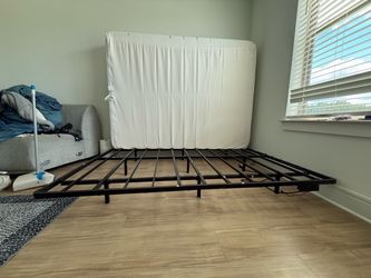 White Quilted Foam Mattress & Frame