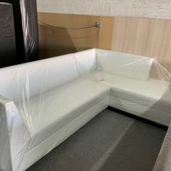 White Leather Sofa Brand new Available For Pickup Or Delivery 