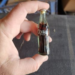 3" Australian Coca-Cola Bottle With Metal Cap, Unopened