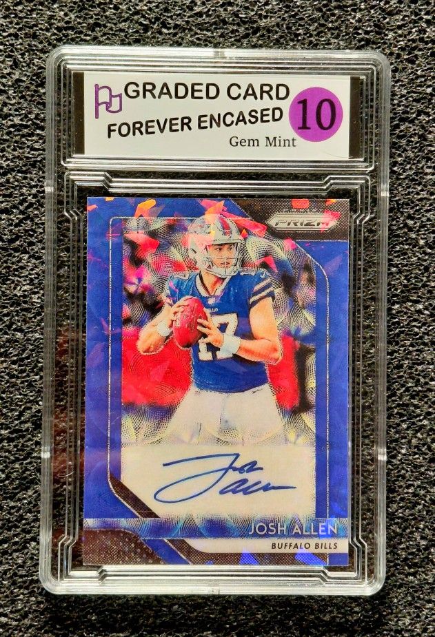 Josh Allen Buffalo Bills MVP Cracked Ice Holographic Custom Football Rookie Card
