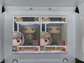 New/Unopened Luke and Princess Leia Jedi Training Funko Pop 2020 Fall Convention