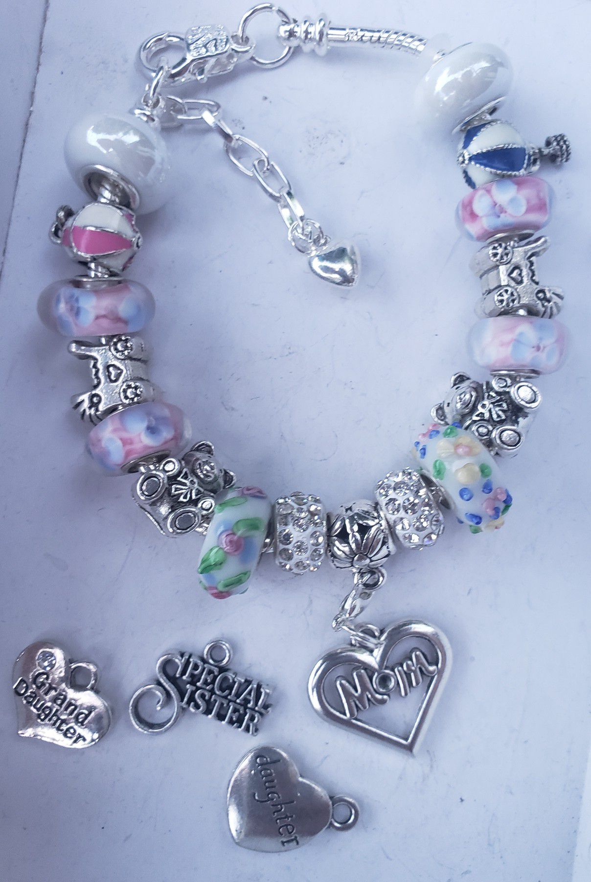 Netural mom to be charm bracelet 1 for $15 or 2 for $25