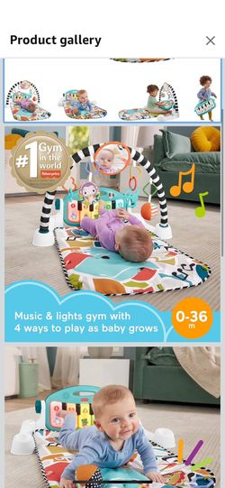 Fisher Price glow and grow kick and play piano gym  Blue Base NEW