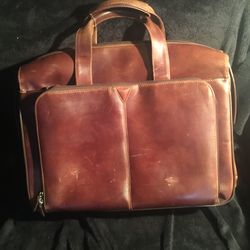 Johnson And Murphy Leather Brief  Satchel