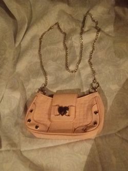 Pink Mini Crossbody Bag with Gold Chain