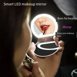 Brand New Compact Rechargeable LED Vanity Mirror: Portable,