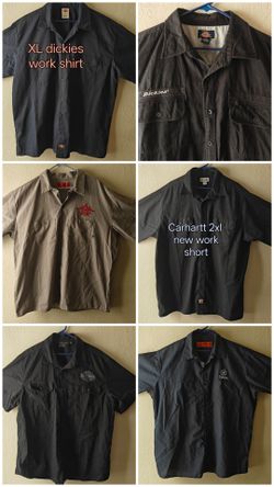 Dickies Carhartt Red Kapp men's work shirt