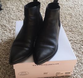 Steve Madden Leather Boots Size 10 