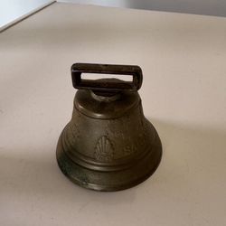 Vintage antique brass cow or goat bell 1878