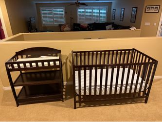 Crib and changing table