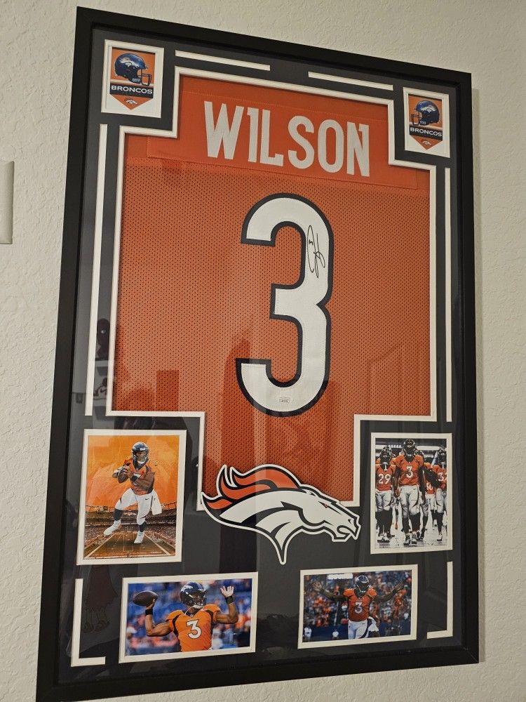 Nfl Russell Wilson Signed Jersey Broncos