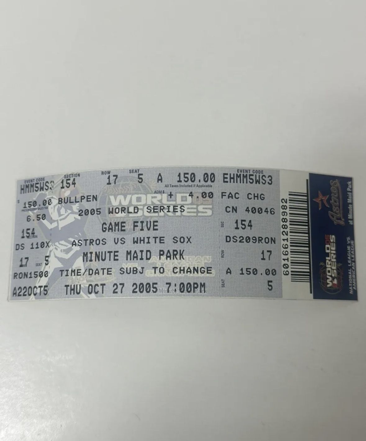 Astros 2005 WS Game 5 Ticket,All Products : American Fashion Style Bags On Sale