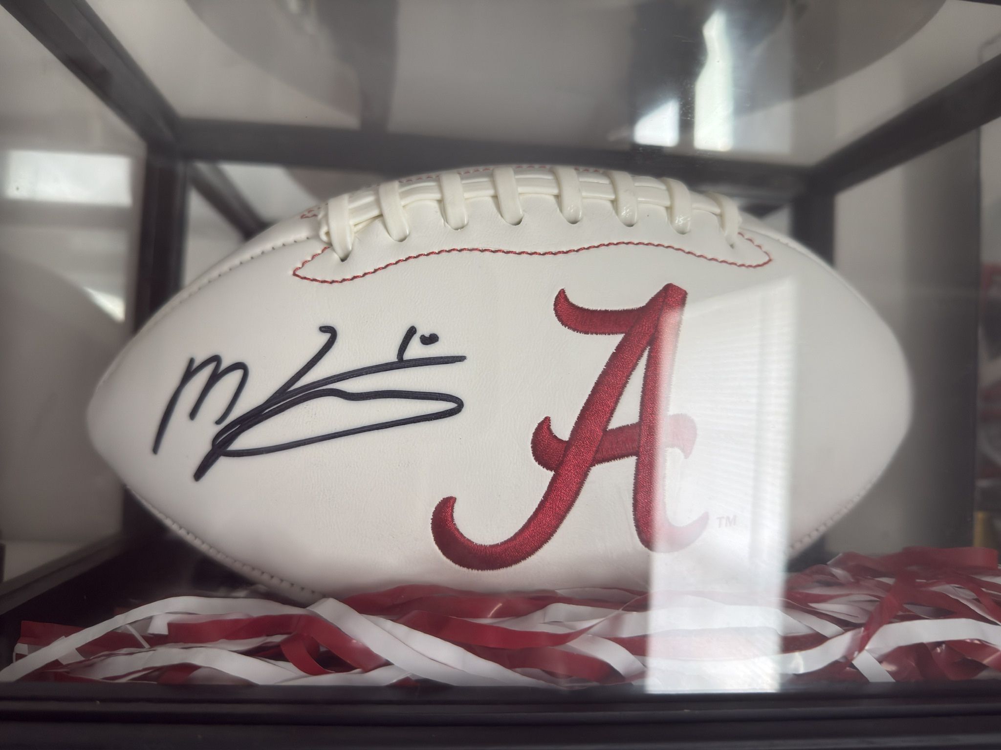 Mac Jones Signed Football