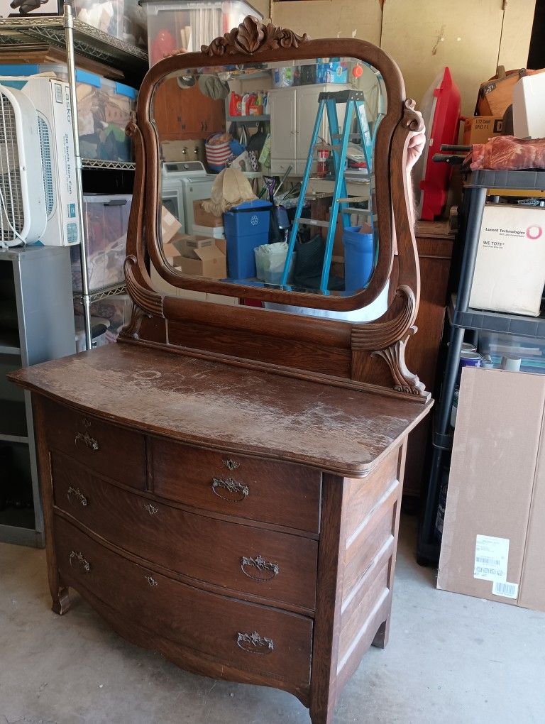 Antique Dresser w/Mirror