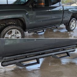 LA Zona Auto Parts Nerf bar side step estribo for 2007 to 2018 Chevy Silverado GMC Sierra EXTENDED CAB ONLY  Off Road 